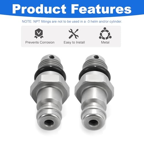 2 Pack - Bleeder Fitting Kit for SeaStar Front Mount Cylinders – 3/8"