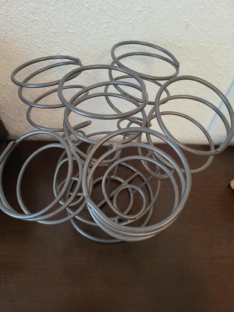 6 Bottle Wire Metal Wine Rack Tabletop Kitchen Wine Accessory 13" x 12"