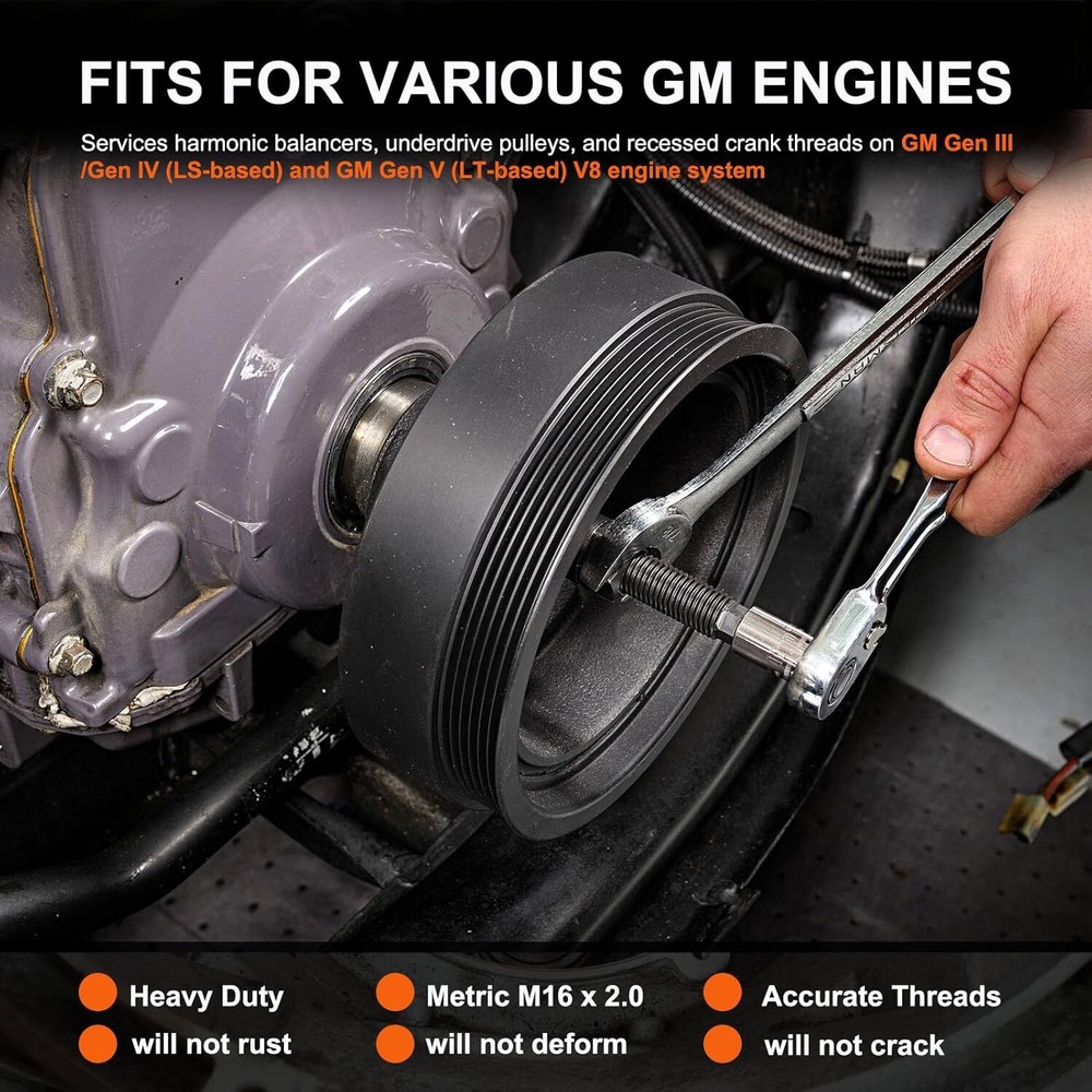 LS Harmonic Balancer Puller Installation Tool For For GM Gen III/Gen IV Engine