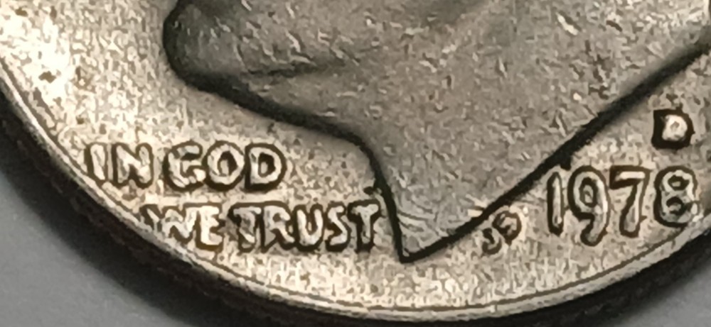 1978 D Multiple DD Error Obverse And Reverse Side Roosevelt Dime