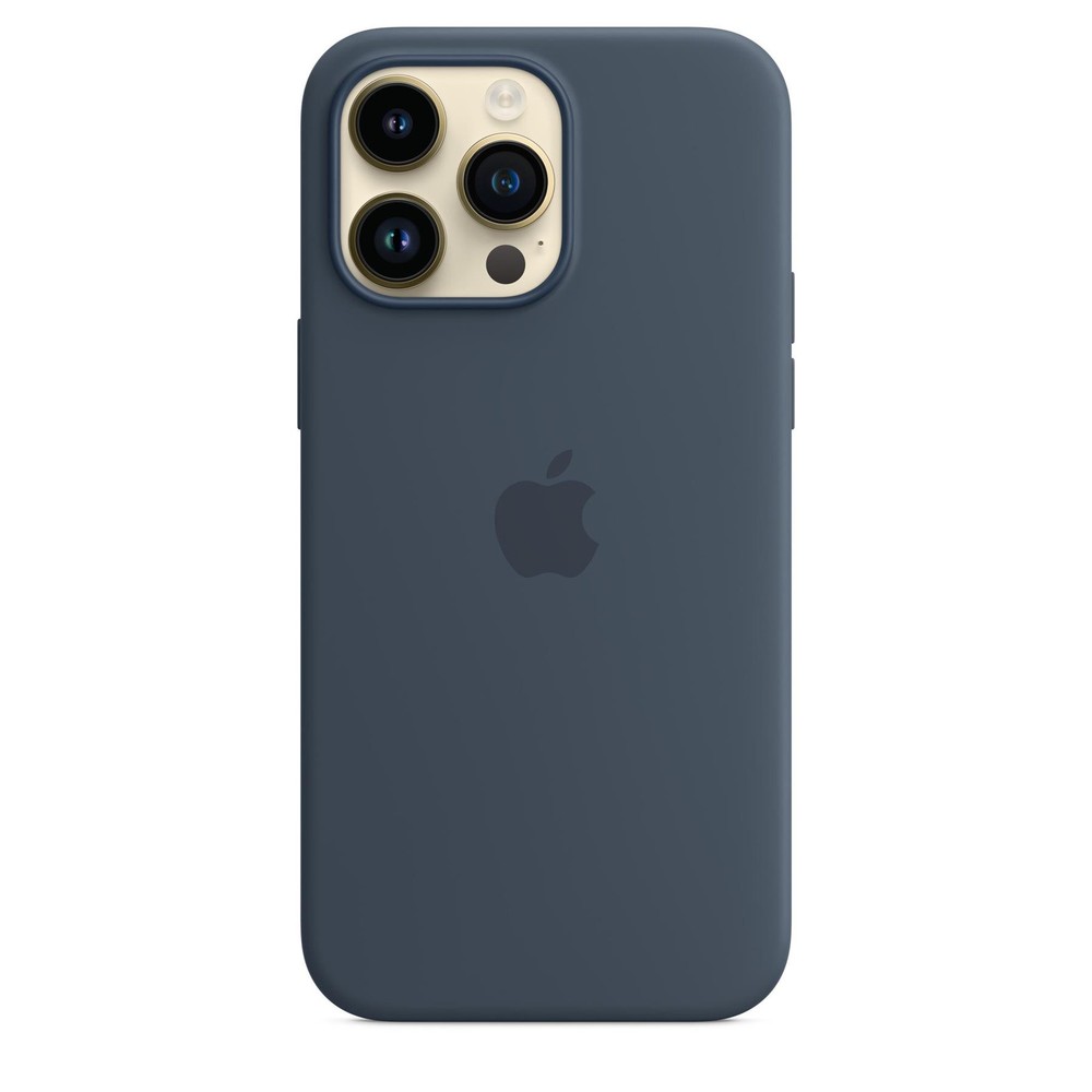 Genuine Apple iPhone 14 Pro Max Silicone Case / Cover - Storm Blue - New