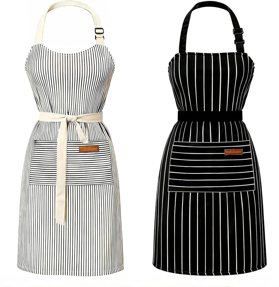 2 Pack Apron - Unisex, Adjustable Bib Kitchen Apron, Cooking Apron, Aprons fo...