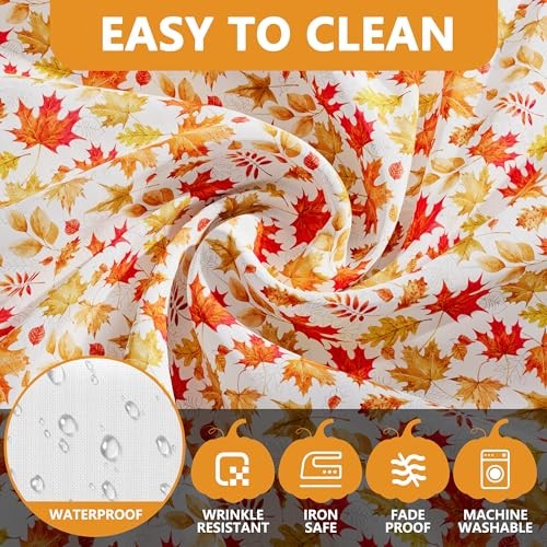 Fall Tablecloth 52x70 Inch Rectangular, Fall Decorations for Home Waterproof