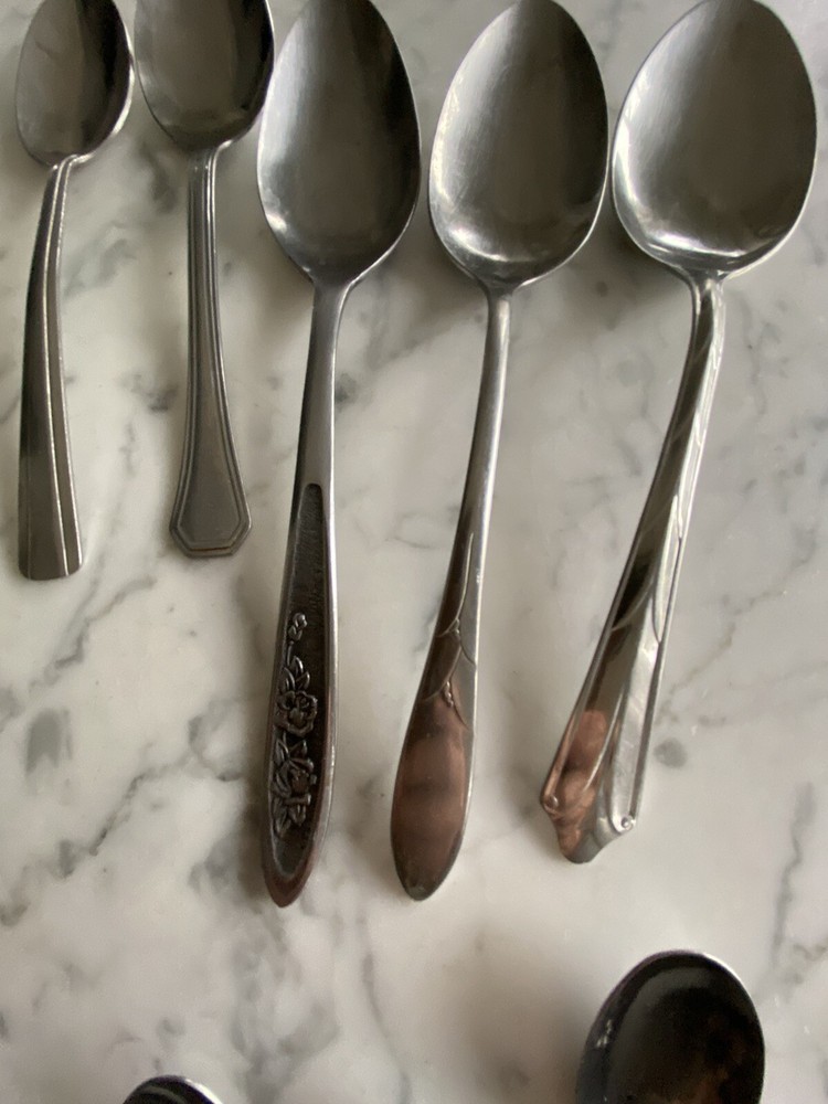 Craft Lot stainless vintage flatware Granada Imperial Oneida Ecko 31 pieces