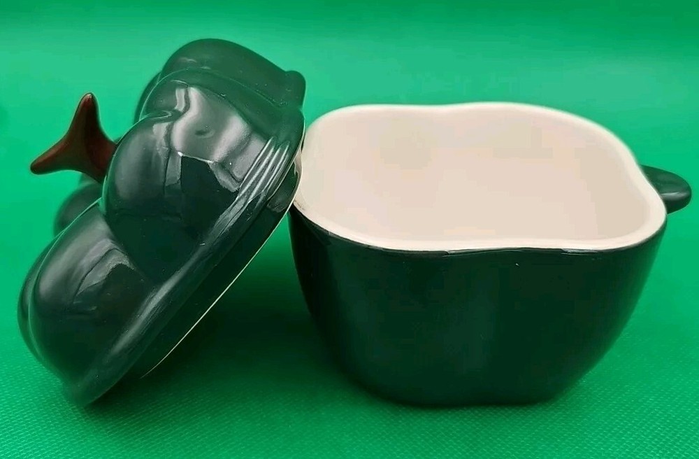 Technique KF144 Ceramic Small Casserole Dish With Lid Green Pepper