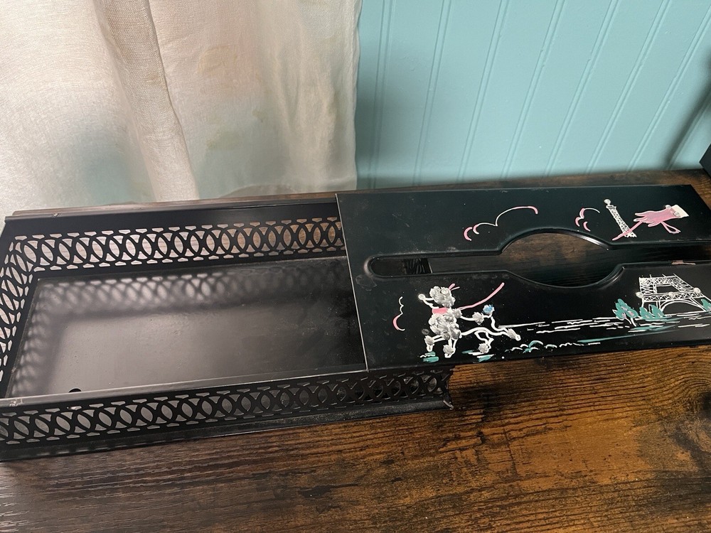 Rare MCM Black Metal Tissue Holder