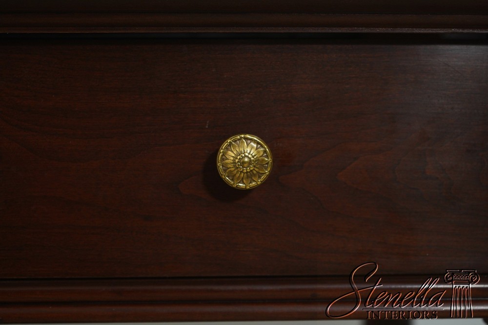 71992: HARDEN Marble Top Cherry 1 Drawer Console Serving Table