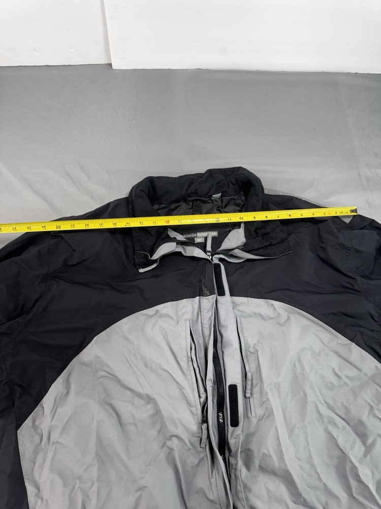 George Foreman Mens Windbreaker Pullover Jacket Size 4XLT Black Gray Full Zip Up