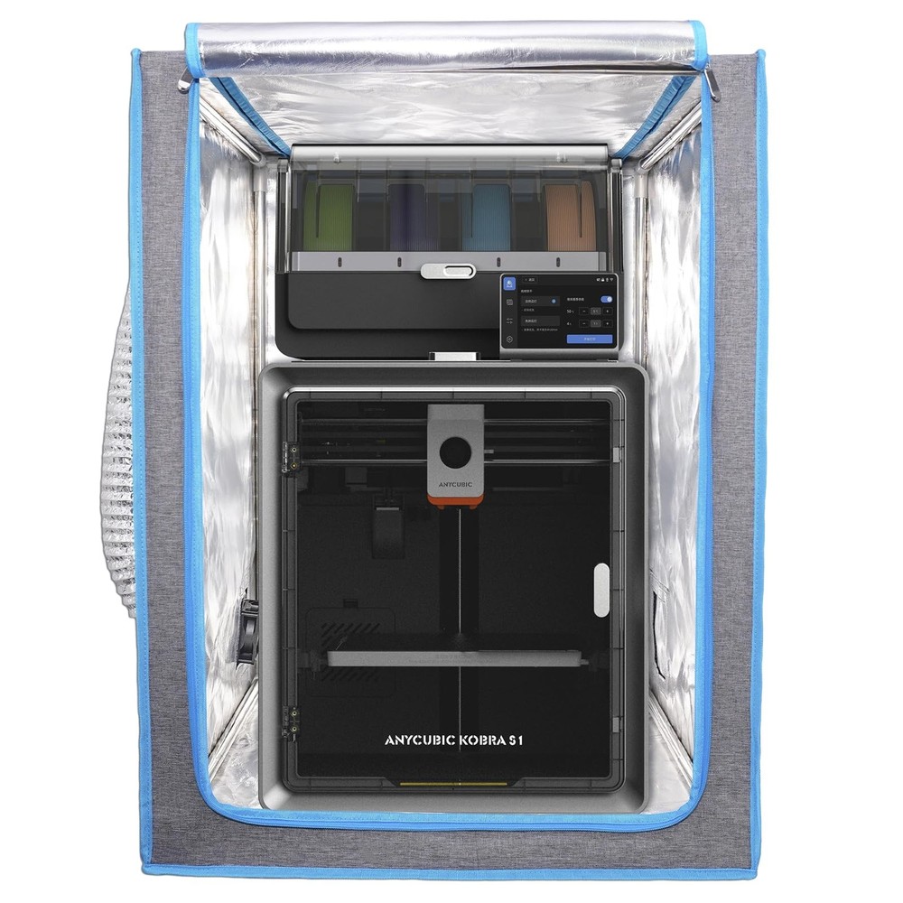 Resin 3D Printer Enclosure with Ventilation Kit Speed Control Vent Dustproof ...
