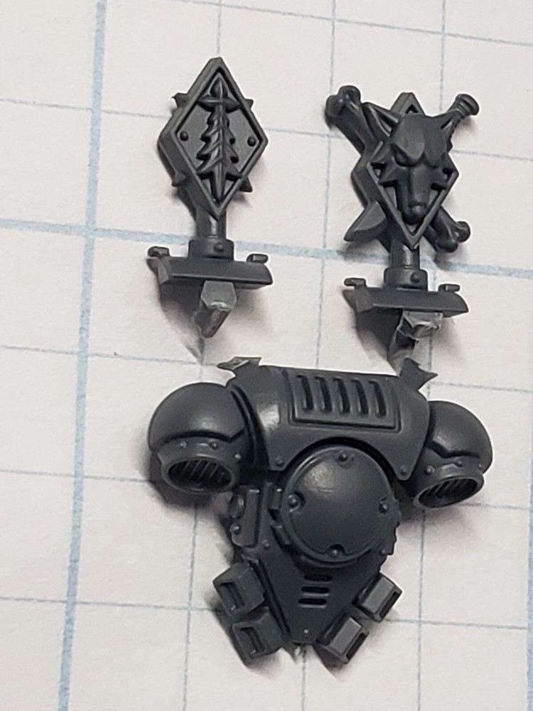 Warhammer 40k Space Wolves Bits Grey Hunters Pack Leader Backpack #72
