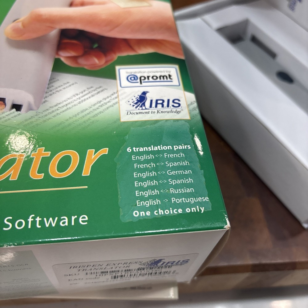 IRISPen Translator Express Scanner Pen w/ Box Software Manuals