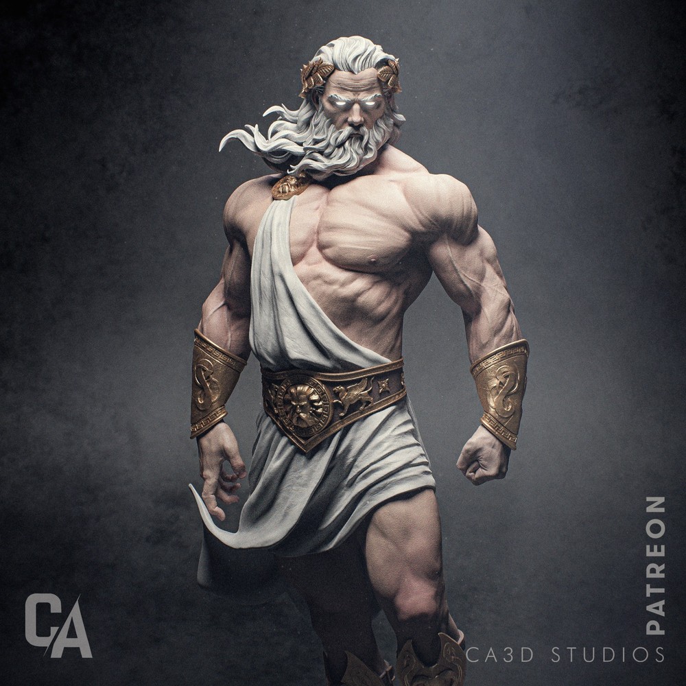 Zeus by CA3D | Diorama | D&D | DnD | Print on Demand