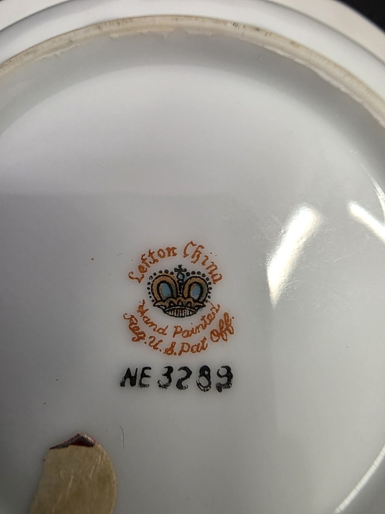 Vintage Lefton Hand Painted Miniature Pitcher And Basin Fruit Pattern