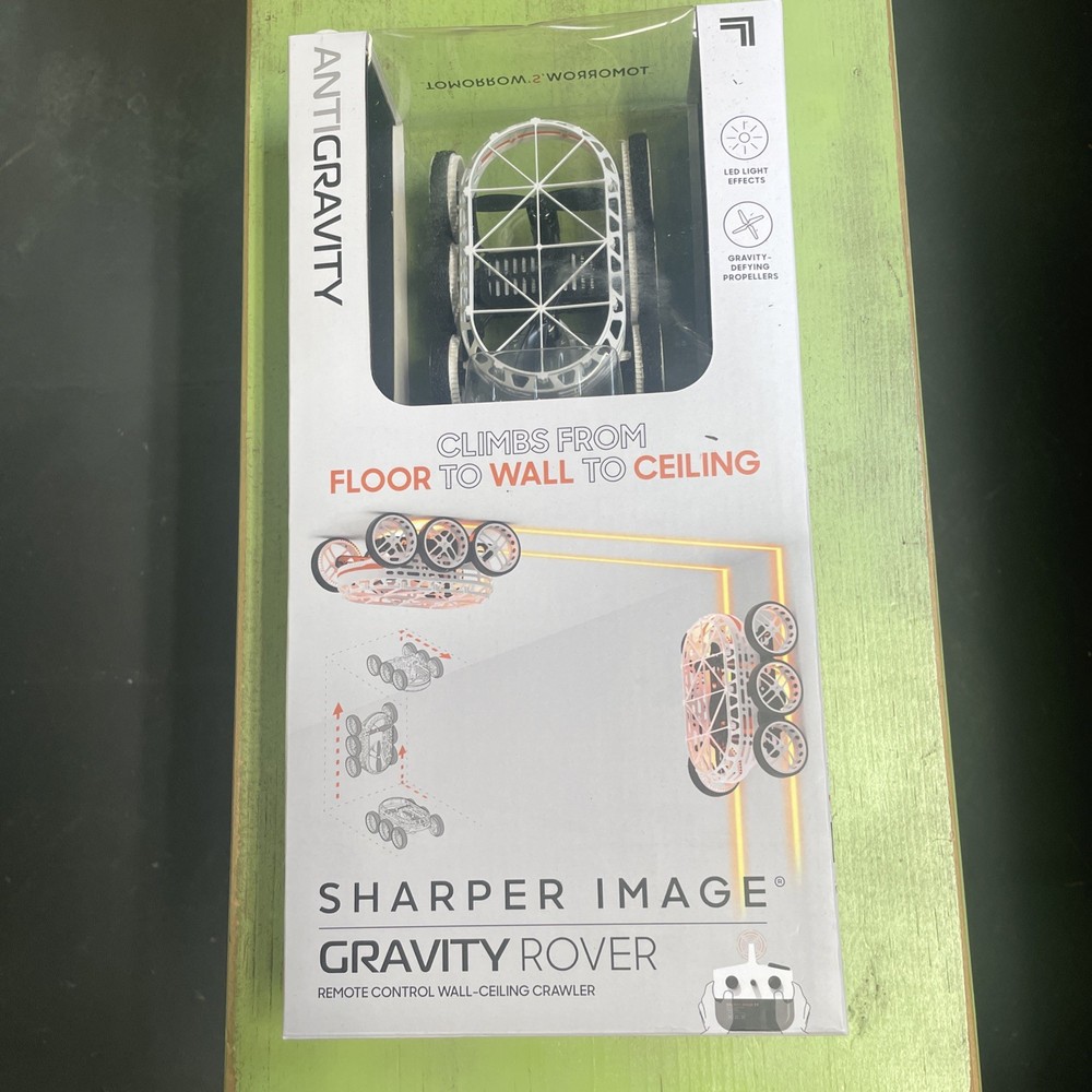 Sharper Image Gravity Rover Remote Control Wall Ceiling Crawler New In Box 2020