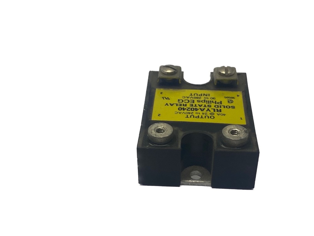 USED Philips ECG 40A 240VAC 90-280VAC Input Solid State Relay RLYA40240