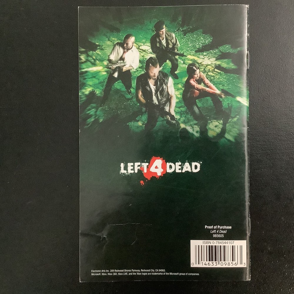 Left 4 Dead 1 Microsoft Xbox 360 Instruction Manual Only