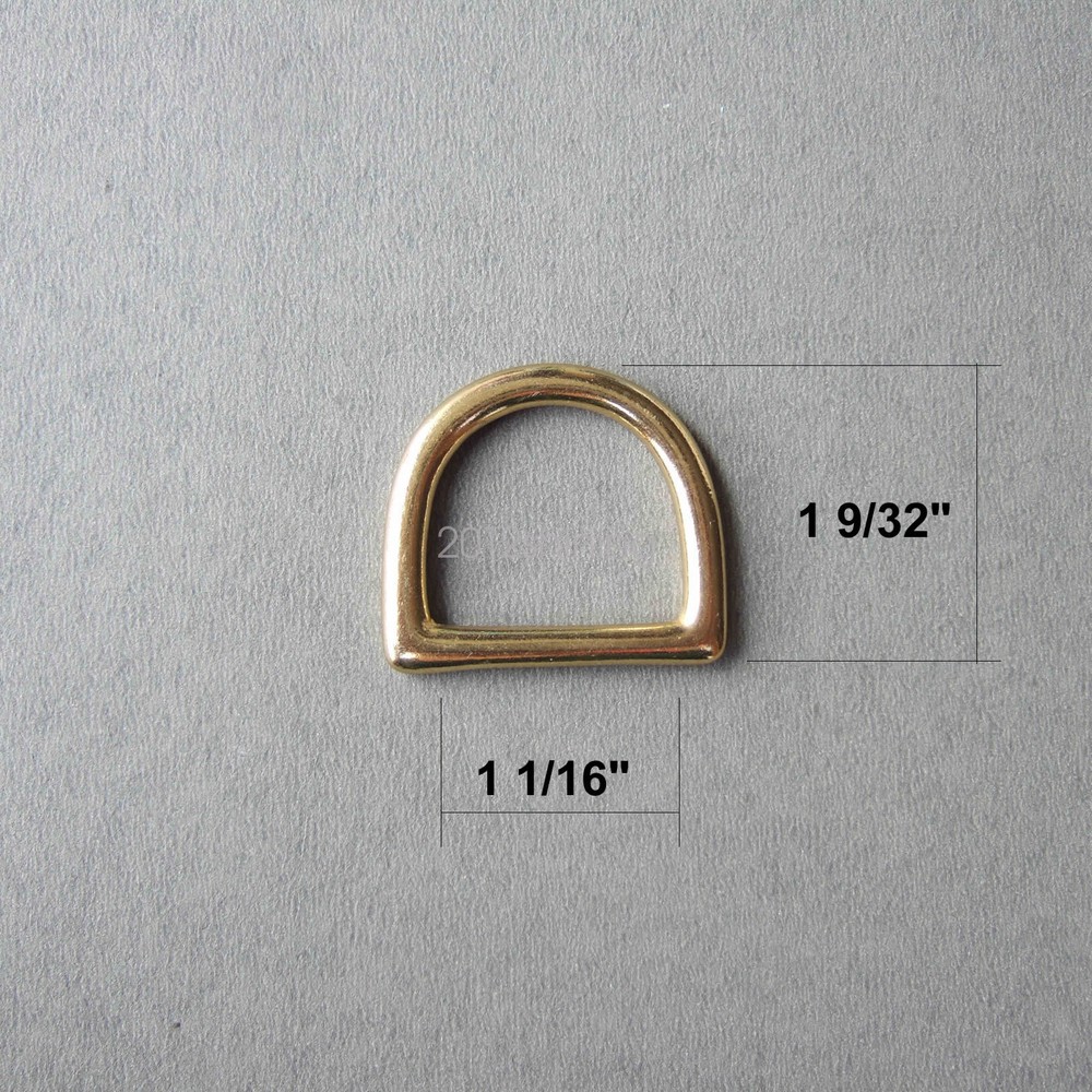 Heavy Duty Cast Solid Brass Dee D Ring 4 Sizes
