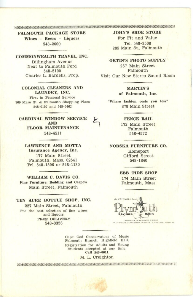 Autographed Music Program Jean-Pierre Rampal Flutist & Ryan Edwards Composer