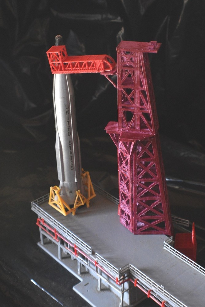 Custom 1/110 Launch Complex 14 Umbilical Tower Model kit "Everything is Go"