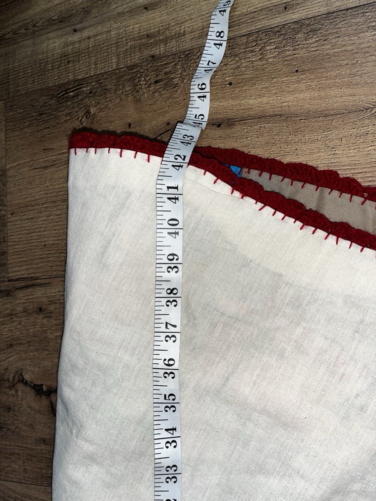 Christmas Tree Skirt - Handmade Peruvian embroidered Large 42”