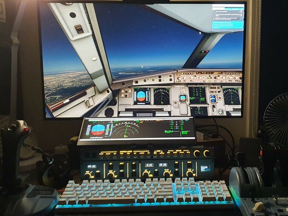 Xplane, MSFS2020 flight simulator general autopilot controller with OLED display