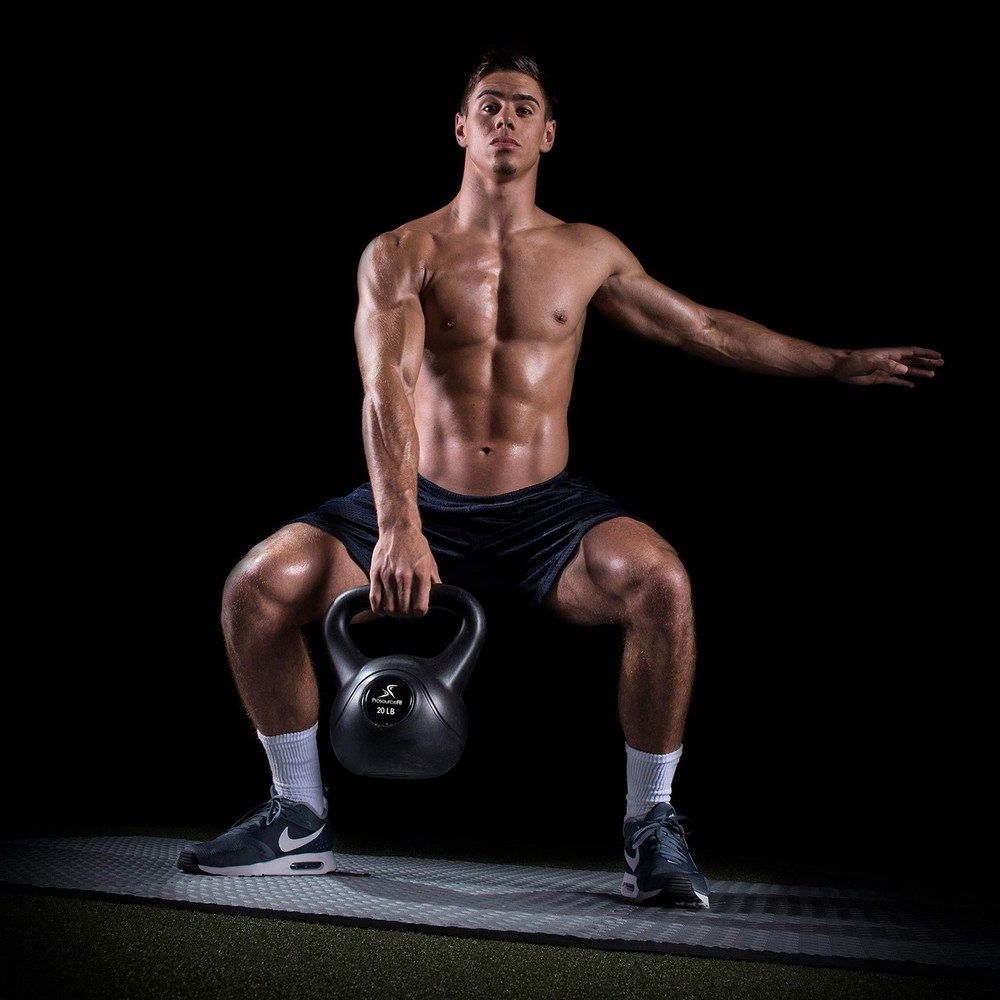 Vinyl Plastic Kettlebell, 20 lb