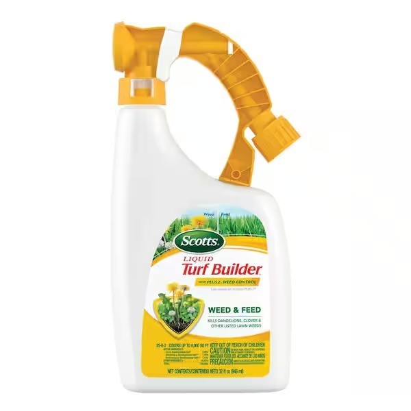 Scotts 32oz Liquid Turf Builder & Weed Control- Powerful Fertilizer ,Weed Killer