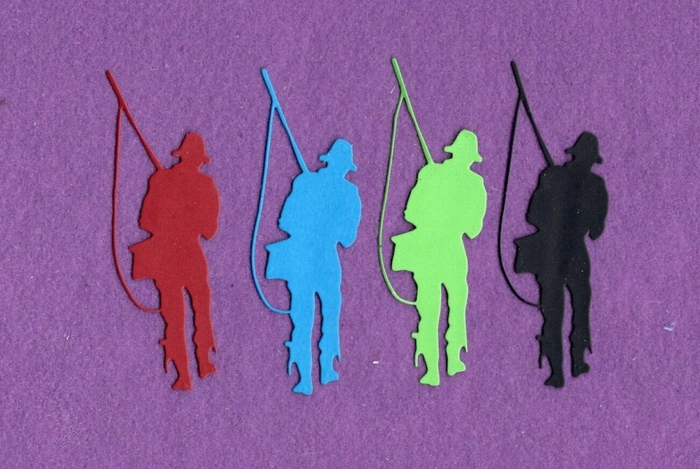FISHING # 2 MAN die cuts scrapbook cards