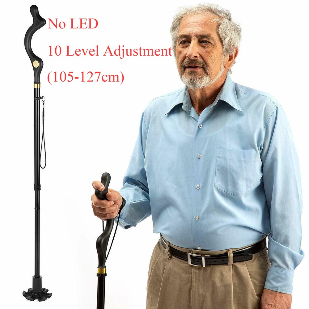2pcs Straight Posture Cane Adjustable Height Walking Stick Foldable Hiking Pole