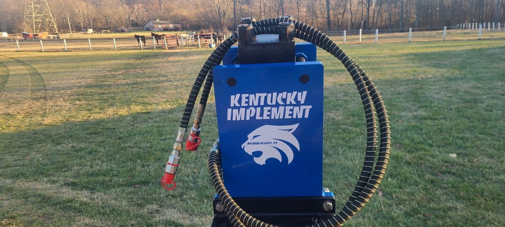 KENTUCKY IMPLEMENT WILDCAT Hydraulic Fence Post Driver Skid Steer Attachment