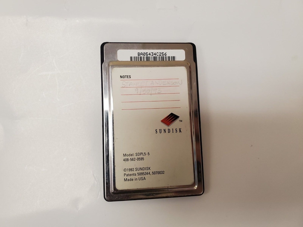 Ace Technologies 10MB Double Flash Solid State Storage PCMCIA Card SDPL5-5