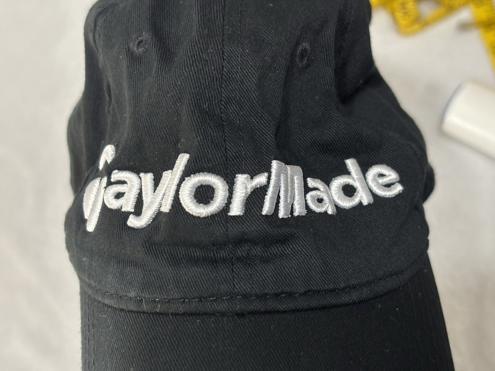 Taylormade BLACK Adjustable Golf Hat Cap || preowned