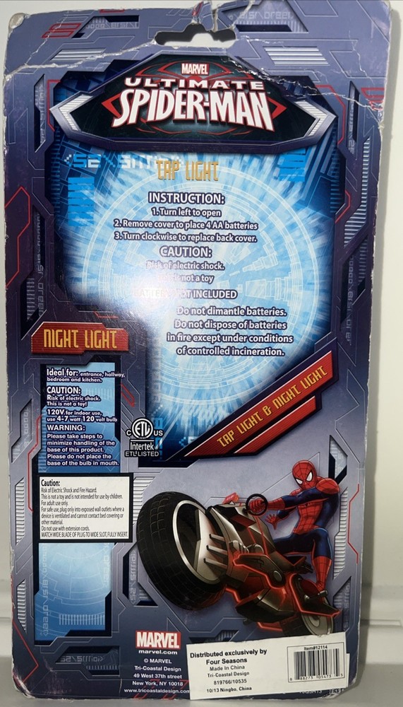 Marvel the amazing spiderman Tap light & night light