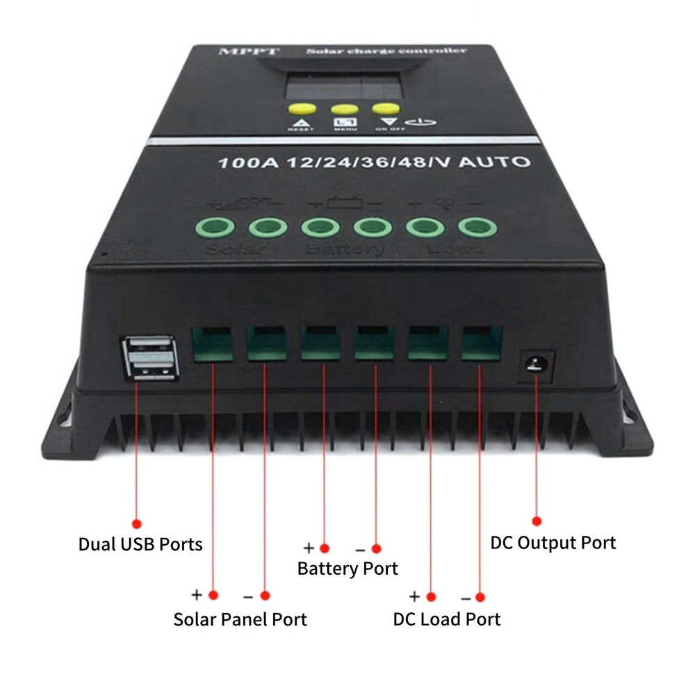 100A MPPT Solar Charge Controllers 12V 24V 36V 48V Convenient for Solar Panel