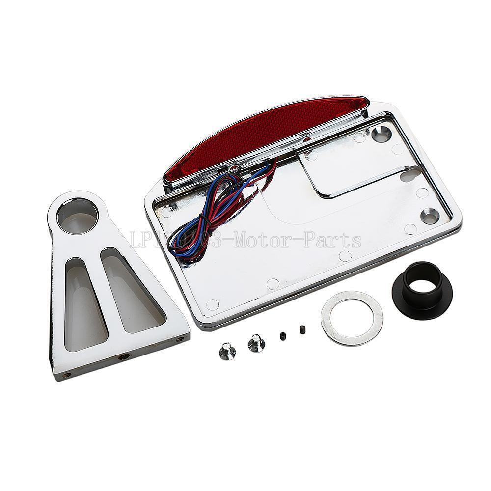 Chrome Side Mount License Plate Bracket For Harley-Davidson Softail Deuce FXSTD