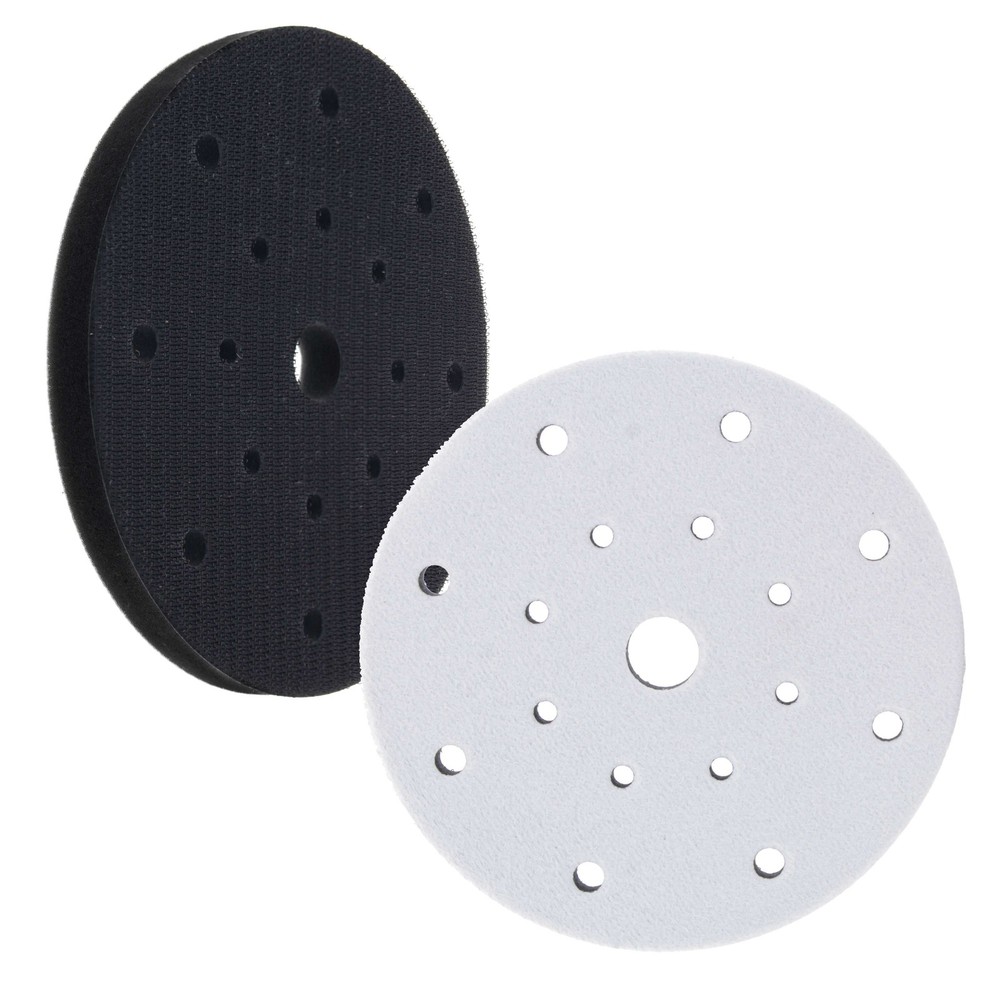 2 Dura-Gold 5" x 10mm Soft Density Interface Pads, Hook & Loop, 17 Hole Pattern
