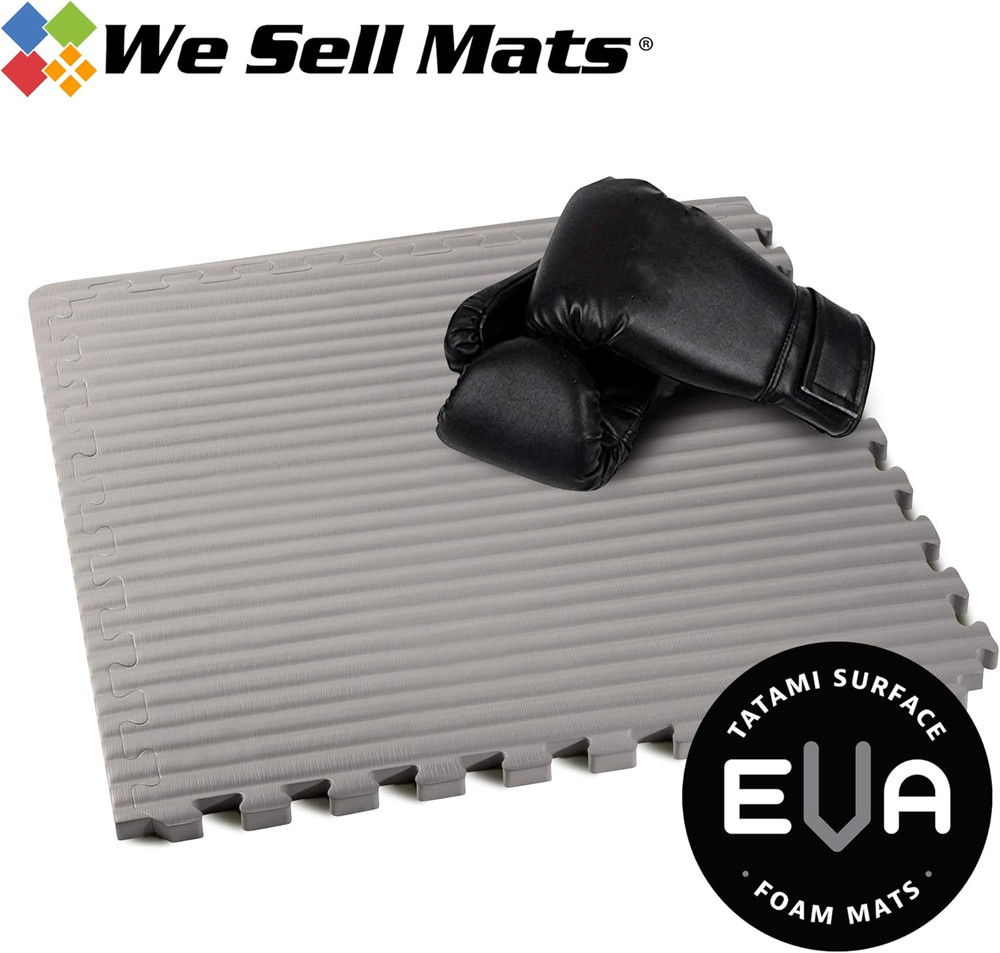 3/4 Inch Thick Martial Arts EVA Foam Exercise Mat, Tatami Pattern, Interlocking