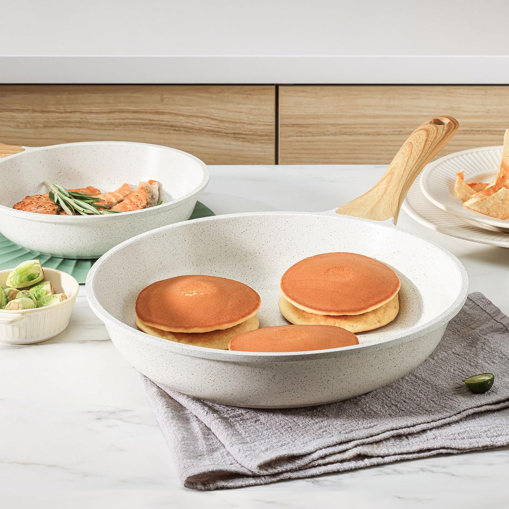 8-Inch Nonstick Ceramic Frying Pan Skillet, Induction Compatible Egg Pan