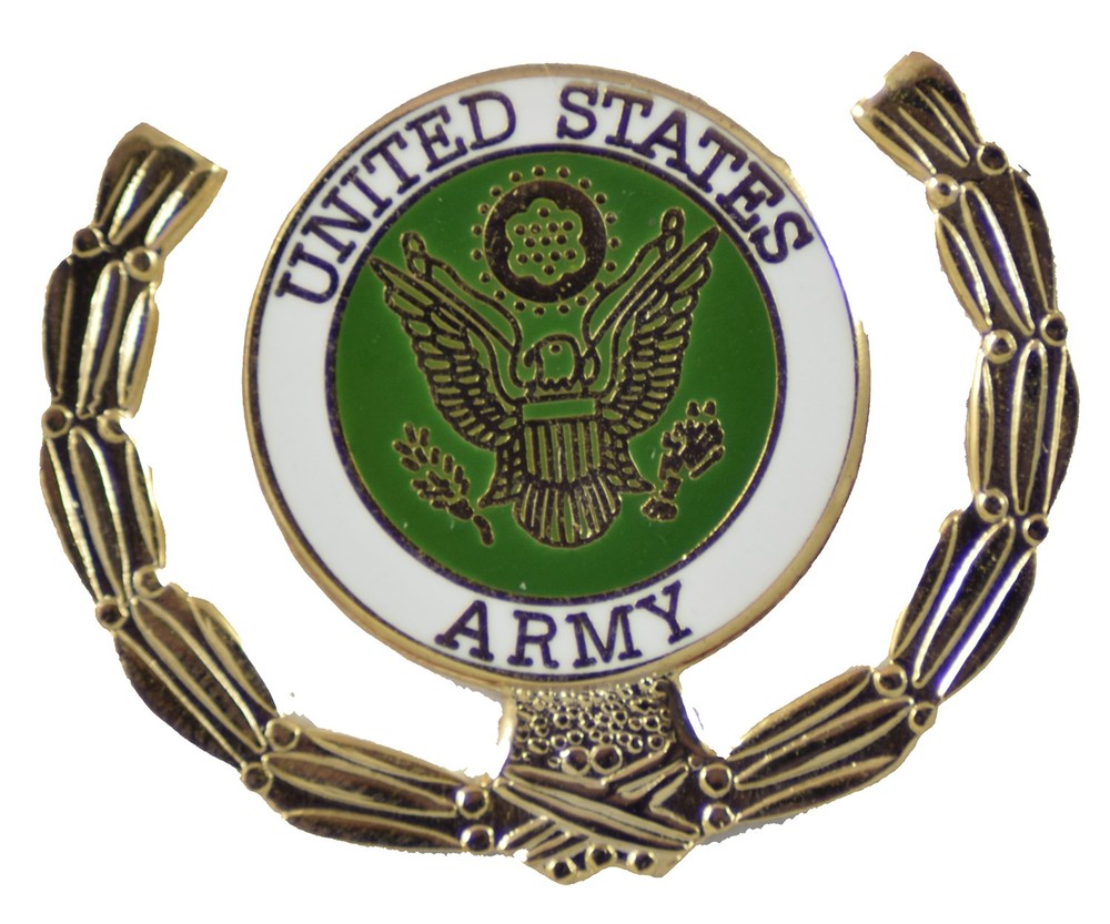 ARMY WREATH HAT PIN