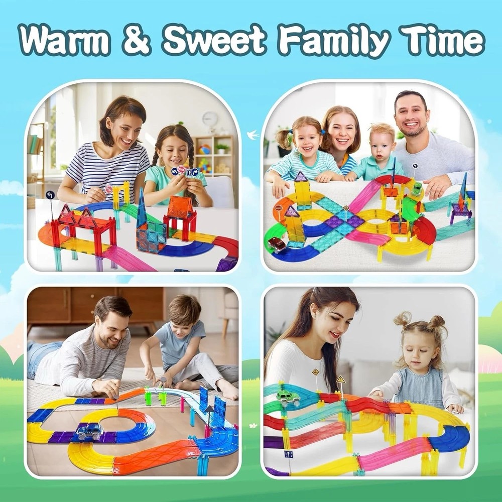 Magnetic Traffic Fantasy, Crazy 3D Brain Development Magic Construction Blocks