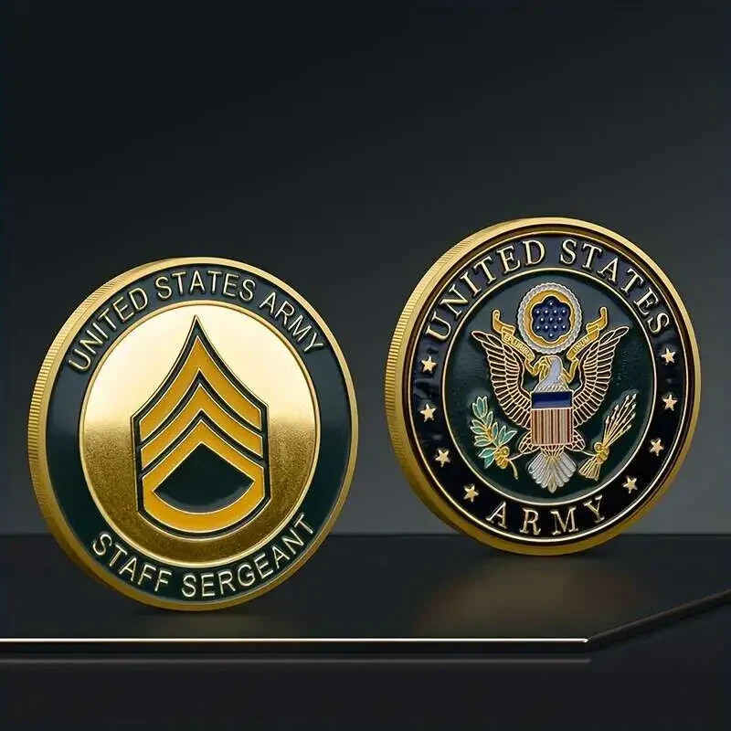 ARMY STAFF SERGEANT,ARMY OFFICER BADGE