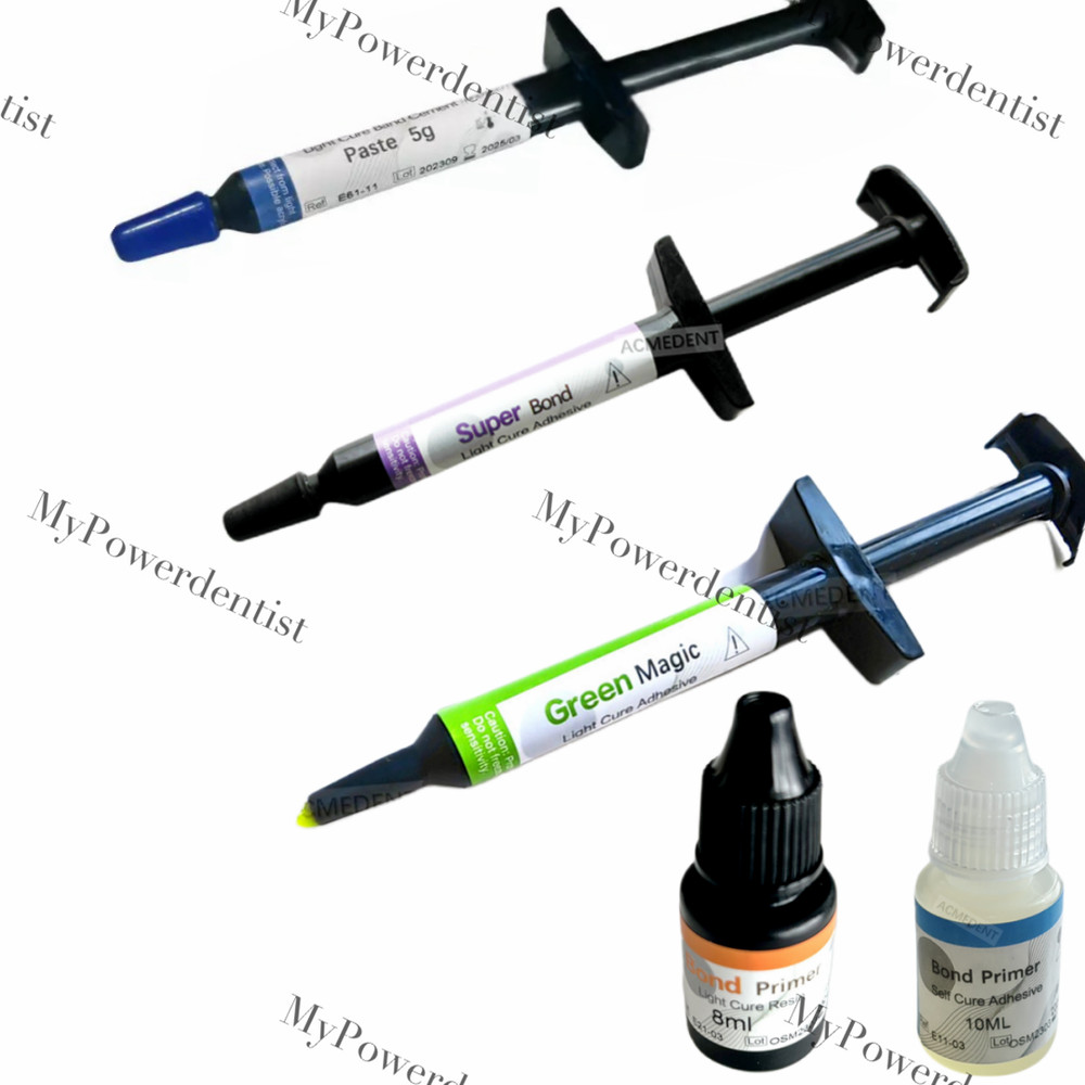 Dental Green Adhesive Paste Gel Bonding Brackets Self/Light Bonding Primer