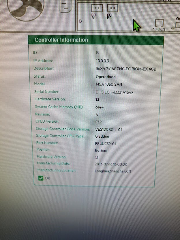 Dot Hill Smart Array MSA 1050 SAN 2x FC Controller 81-00000078-00-01 Tested