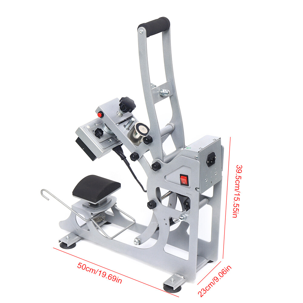 2in1 Magnetic Semi-automatic Cap Hat Heat Press Transfer Sublimation Machine LCD