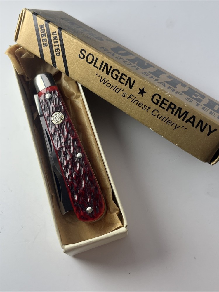 Boker Razor Jack Knife Red Bone *Mint* In Box