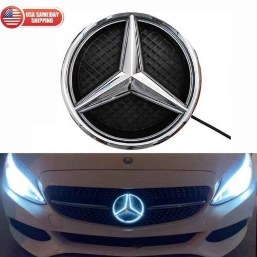 Front Star Emblem Light Badge For Mercedes~Benz LED Car Illuminated Grille USA,