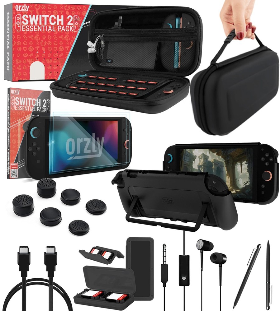 Switch 2 Accessories Bundle Carry Case & Screen Protector for Nintendo Switch...