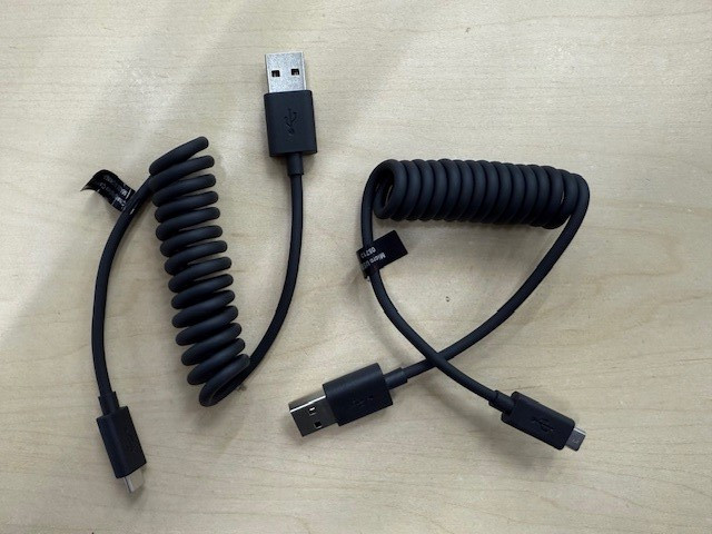 2X AT&T Micro USB Coiled Charge & Sync Cable in Black (2 Pack)