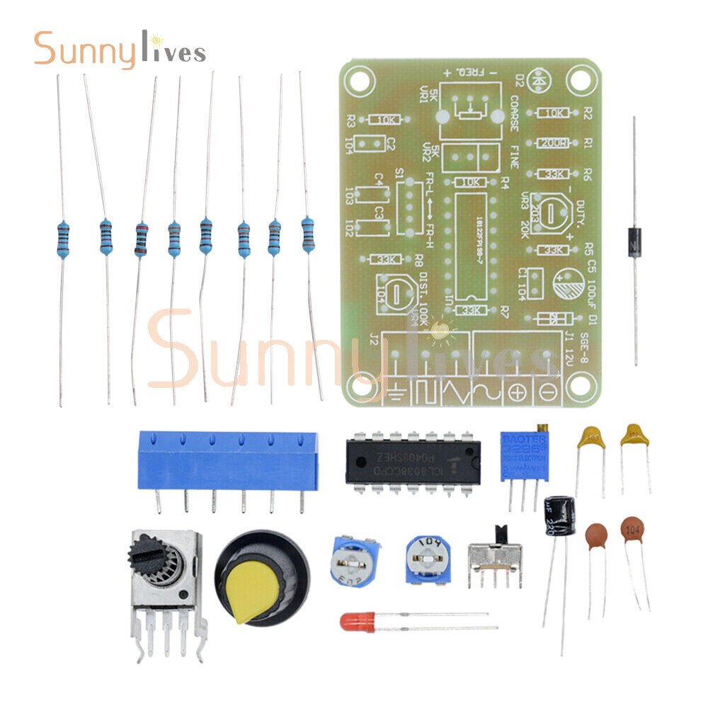 ICL8038 Monolithic Function Signal Generator Module DIY Sine Square Triangle