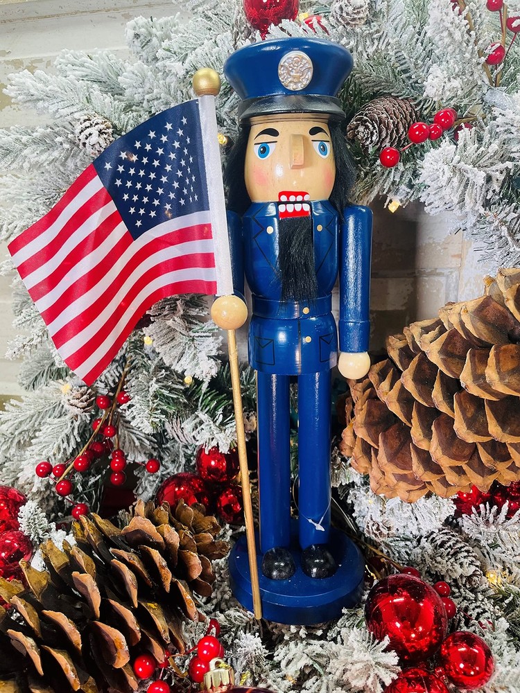 Santa's Workshop 14" Air Force Nutcracker Blue 70426